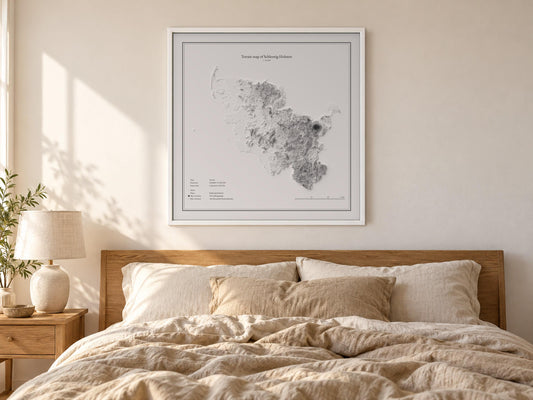 Schleswig-Holstein - Reliefkarte, an der Wand