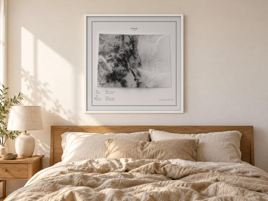 Colorado - Reliefkarte, an der Wand