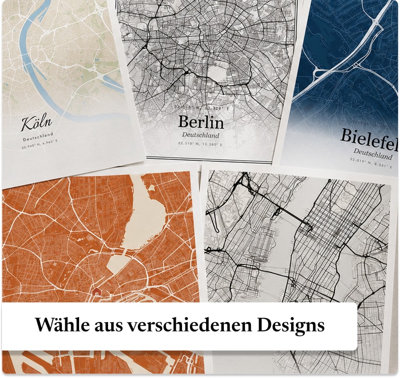 Cartographr Custom Map Print Design Selection