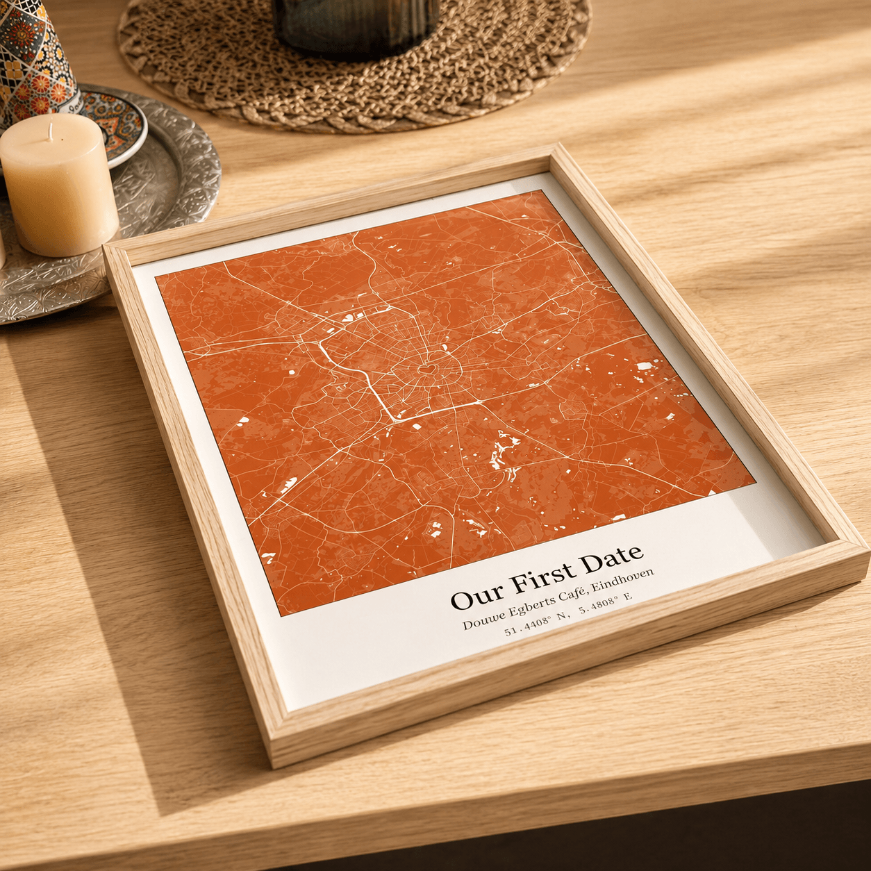 Our First Date Custom Map Print Cartographr Co