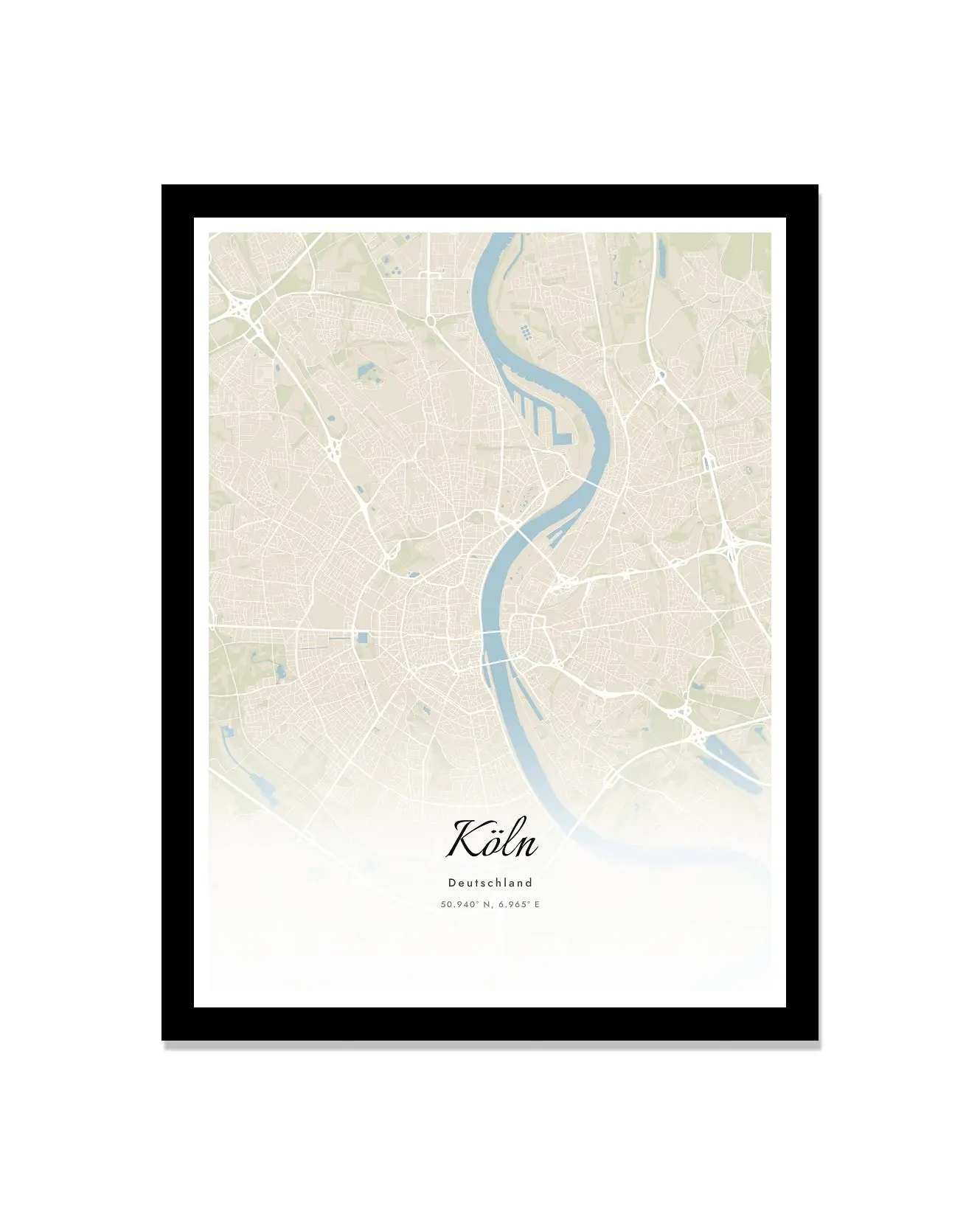 Cartographr Köln Street Map Print