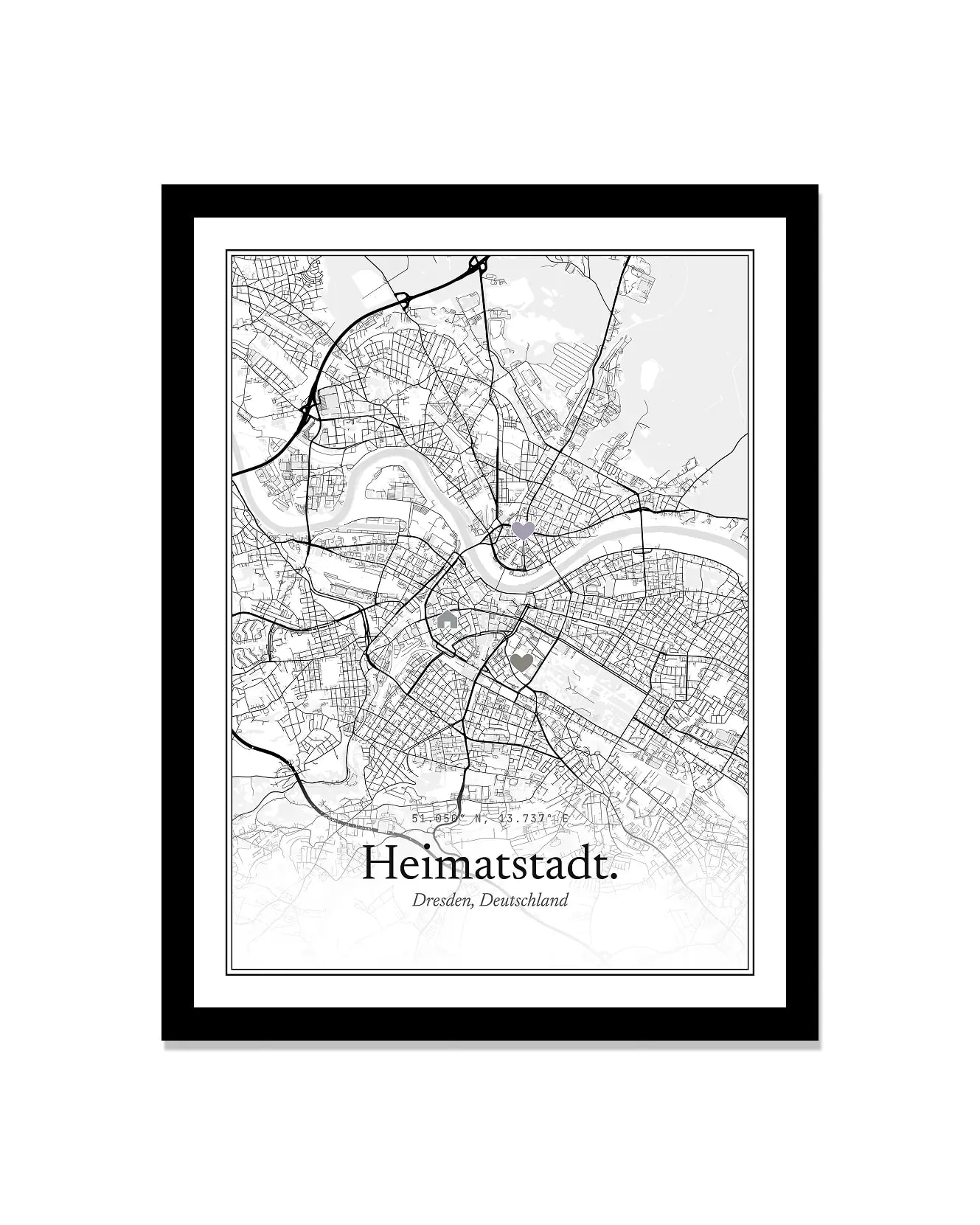 Cartographr First Date Eindhoven Street Map Print