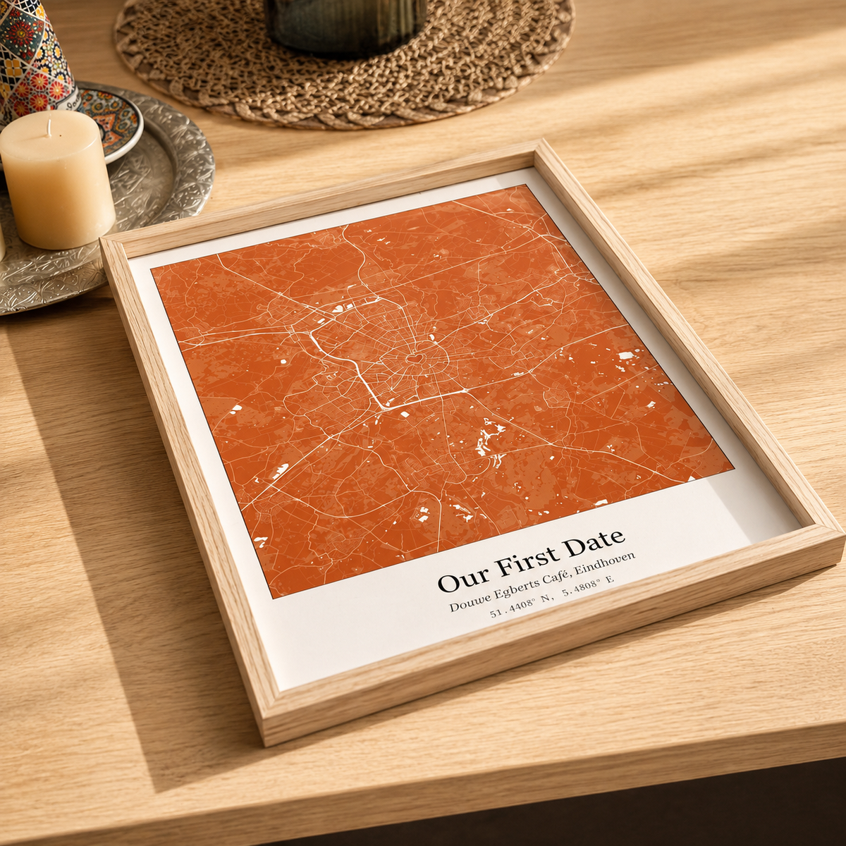 Our First Date Custom Map Print Cartographr Co