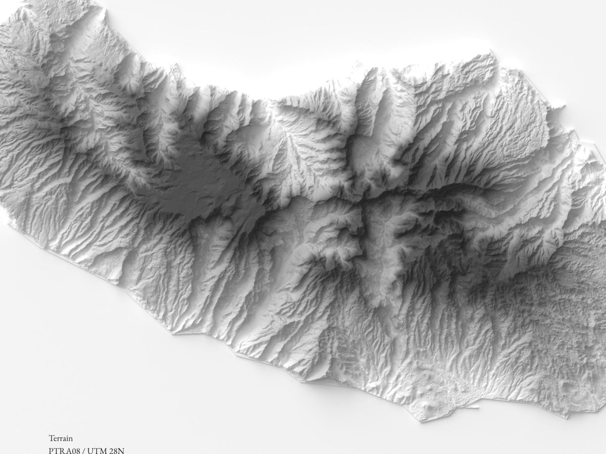 Madeira - Reliefkarte, Detailansicht