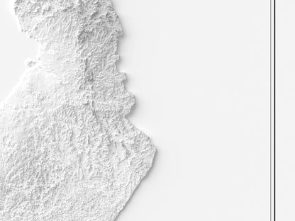 Finnland - Reliefkarte, Detailansicht