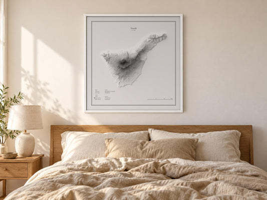 Teneriffa - Reliefkarte, an der Wand