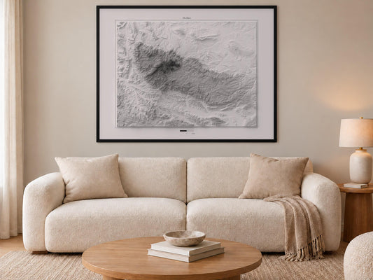 Harz - Reliefkarte, an der Wand