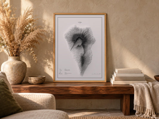 La Palma - Reliefkarte, an der Wand