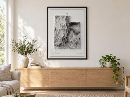 Utah - Reliefkarte, an der Wand