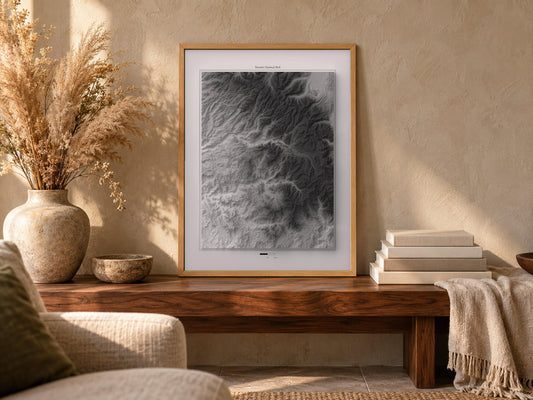 Yosemite - Reliefkarte, an der Wand