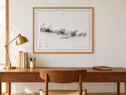Kreta - Reliefkarte, an der Wand