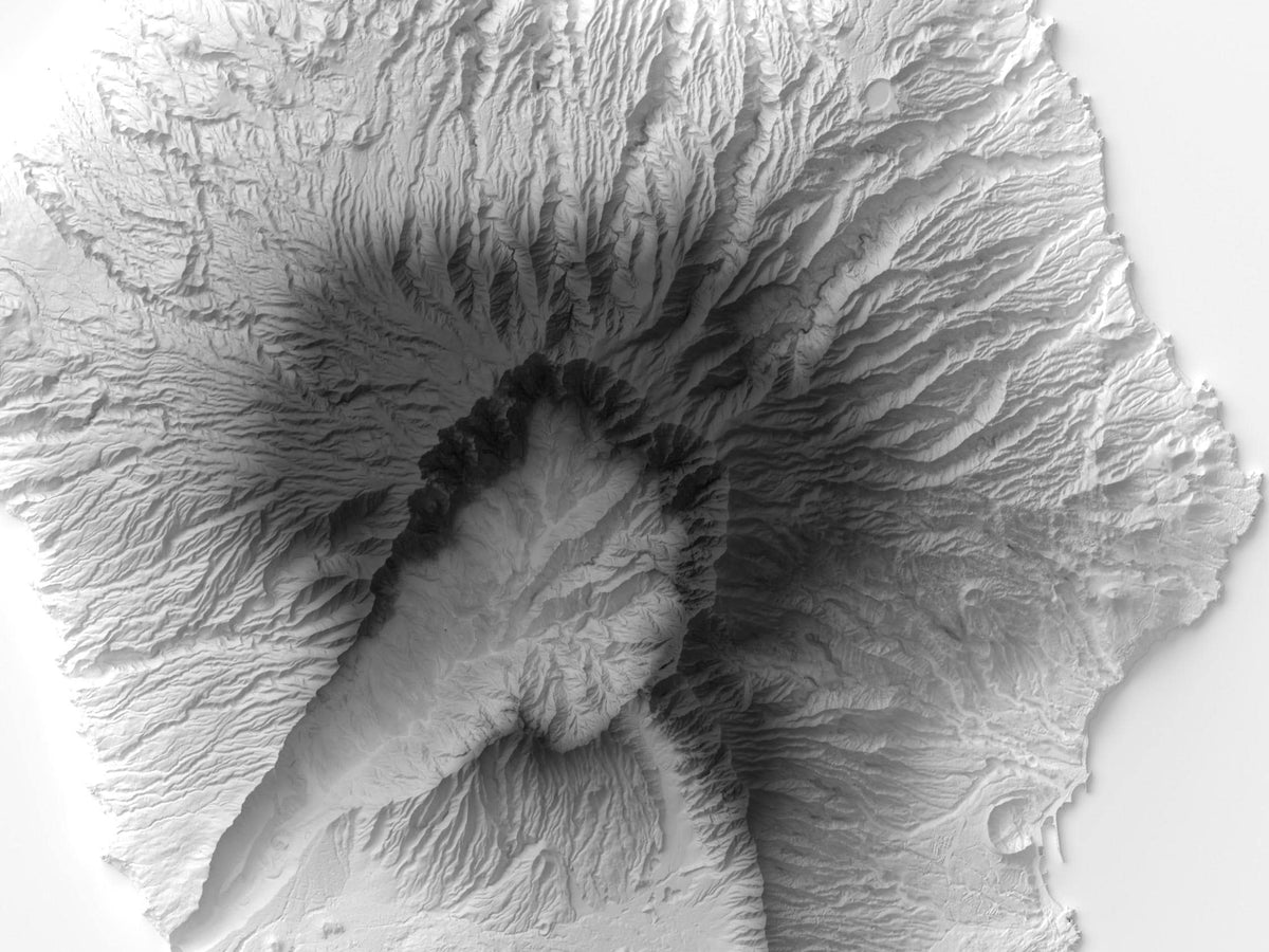 La Palma - Reliefkarte, Detailansicht