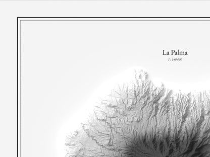 La Palma - Reliefkarte, Detailansicht