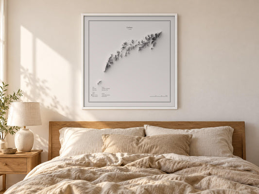 Lofoten - Reliefkarte, an der Wand