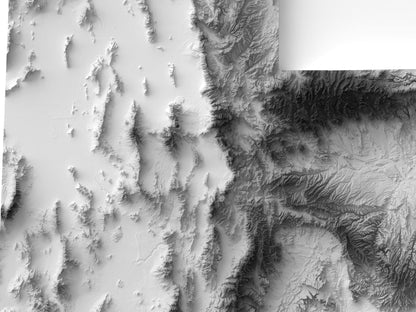 Utah - Reliefkarte, Detailansicht