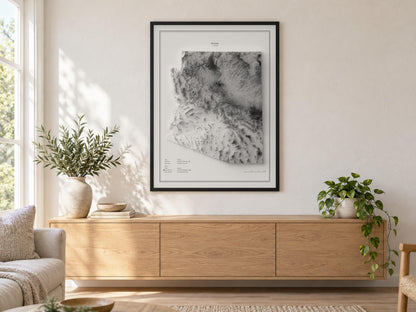 Arizona - Reliefkarte, an der Wand