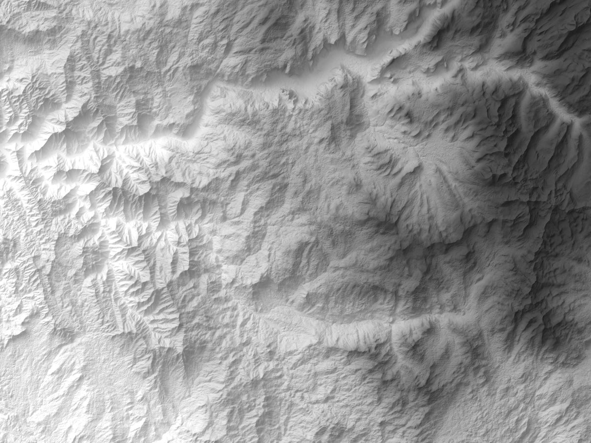 Yosemite - Reliefkarte, Detailansicht
