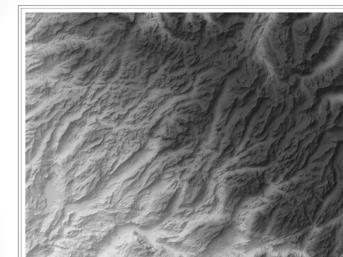 Yosemite - Reliefkarte, Detailansicht